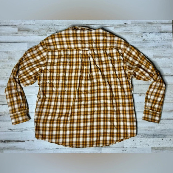 Cabelas Outdoor Gear Long sleeve Button Up Shirt XL Orange Checked - Picture 9 of 11